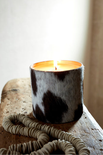 Natural Cowhide Candle