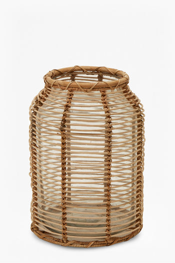 Large Cane Glass Vase