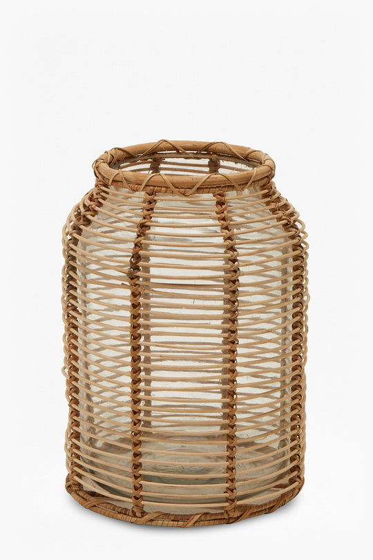 Large Cane Glass Vase