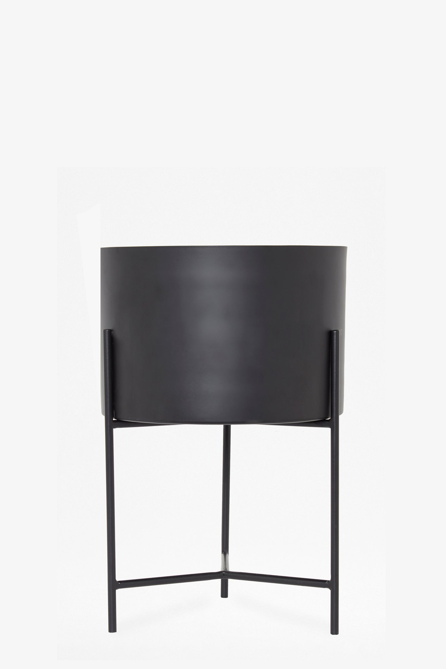 large metal planter black