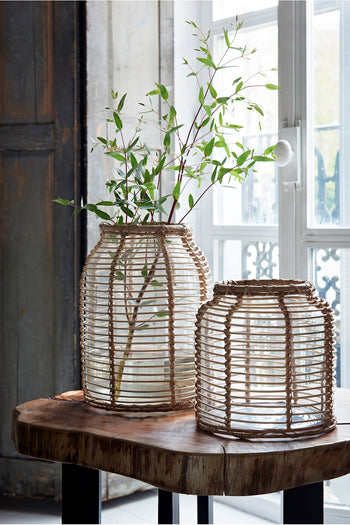 Medium Cane Glass Vase