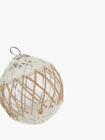 Roped Clear Orb Bauble Ornament