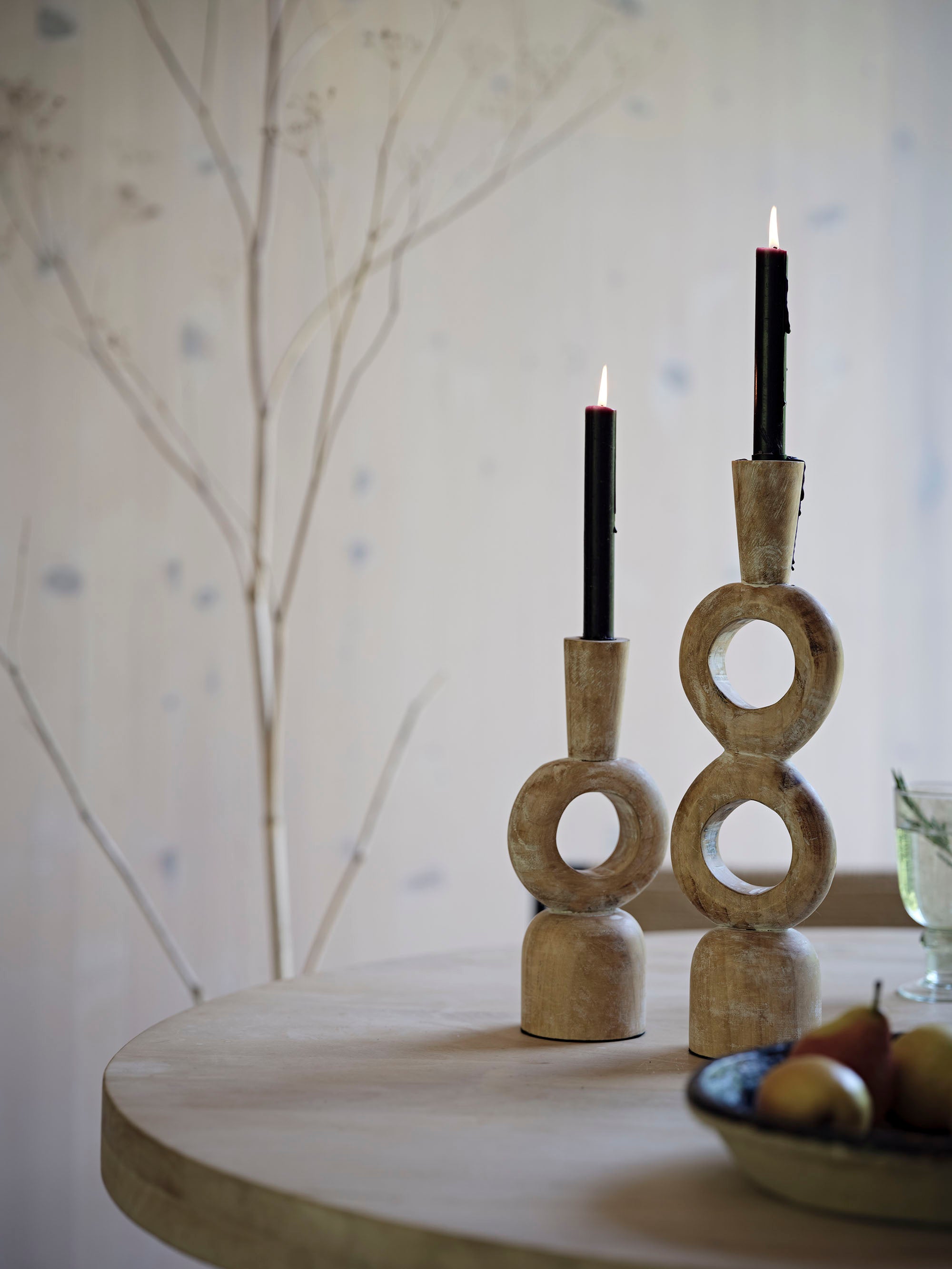 Tall Wooden Candle Holder