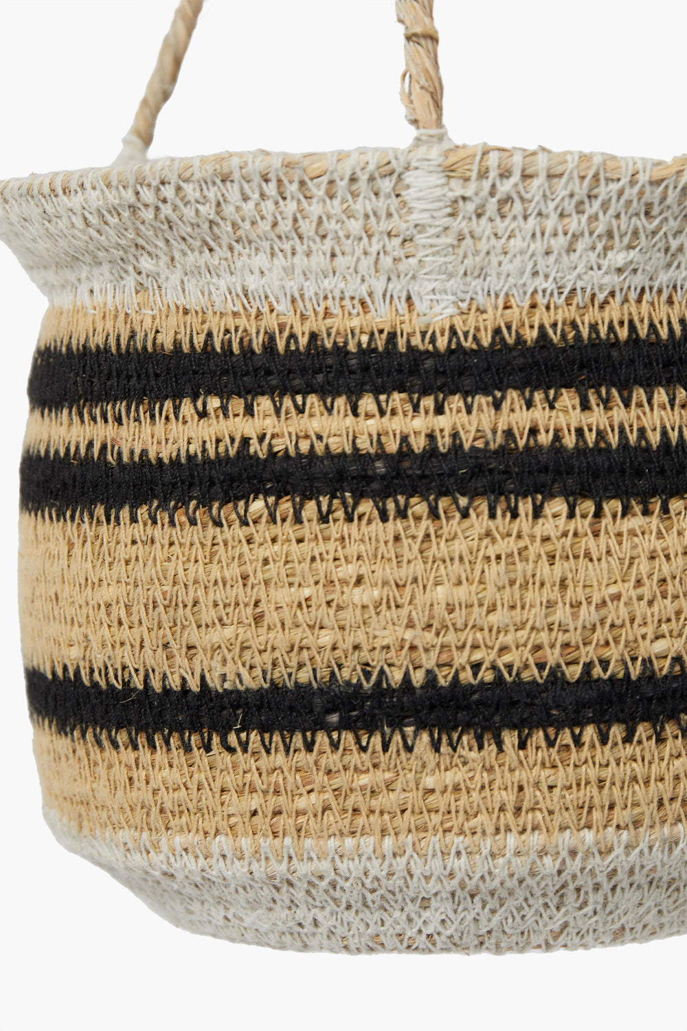 Small Hanging Basket Natural/Black French Connection UK