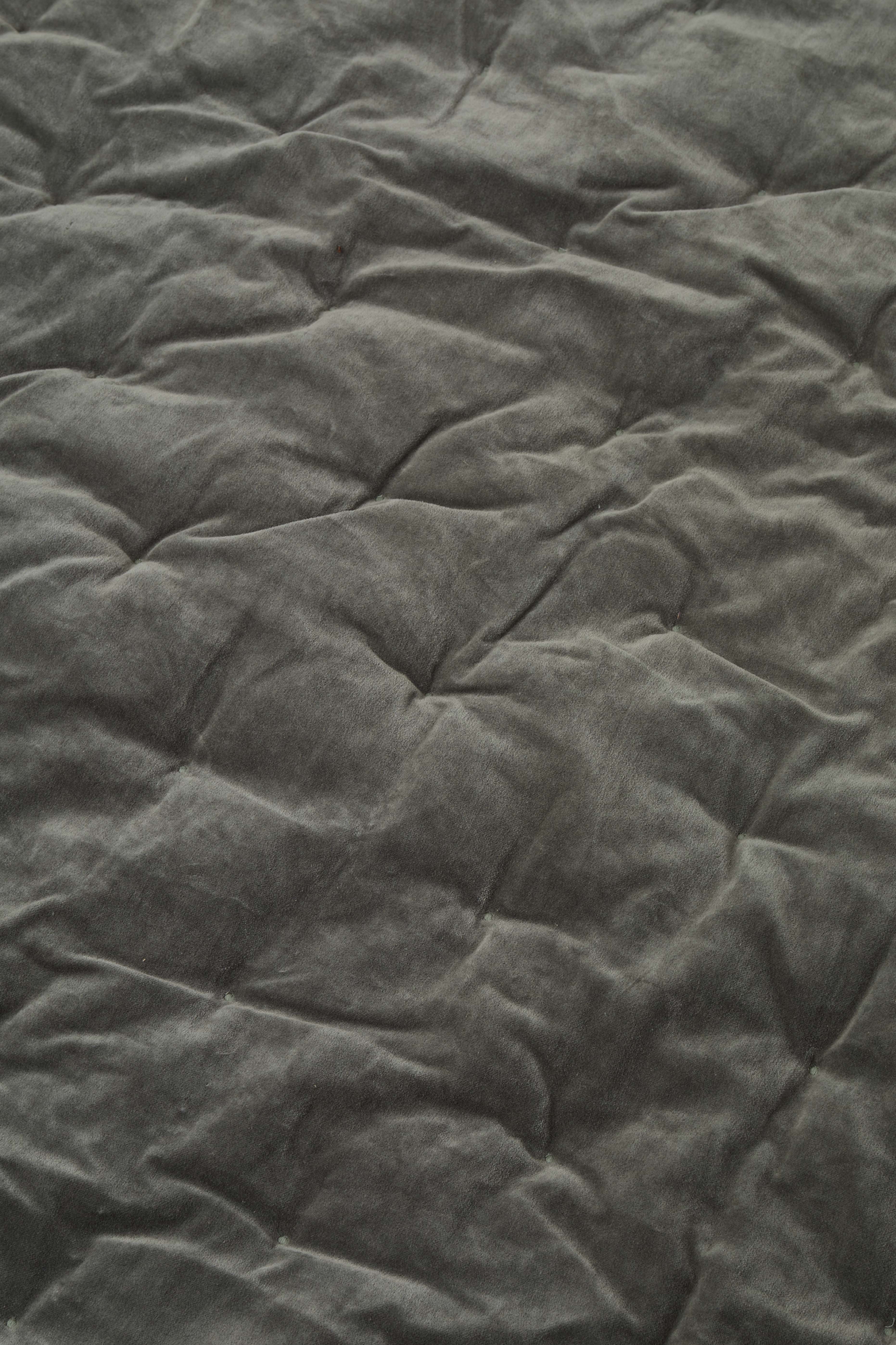 velvet bedspread sage