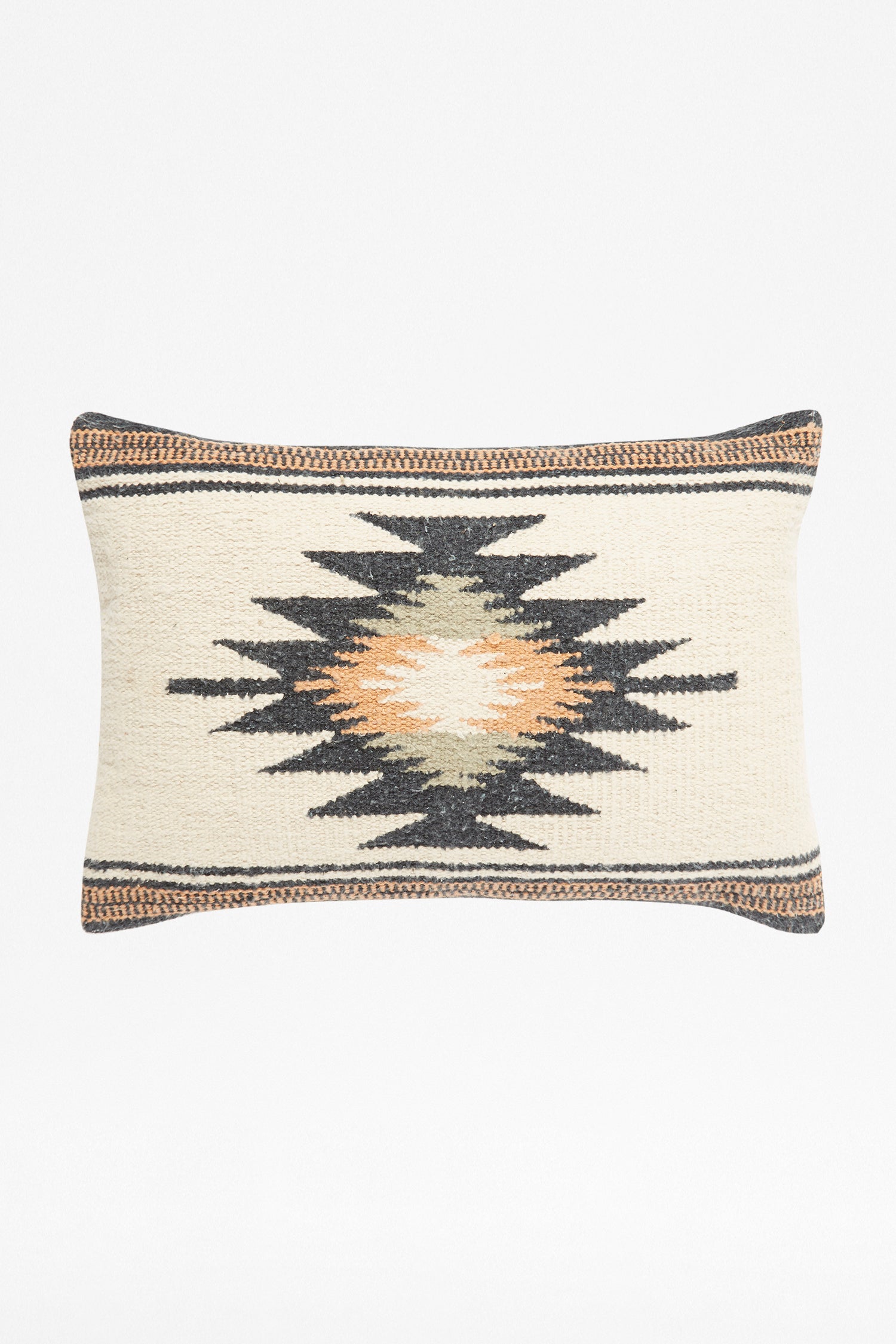 pastel tribal cushion white and black