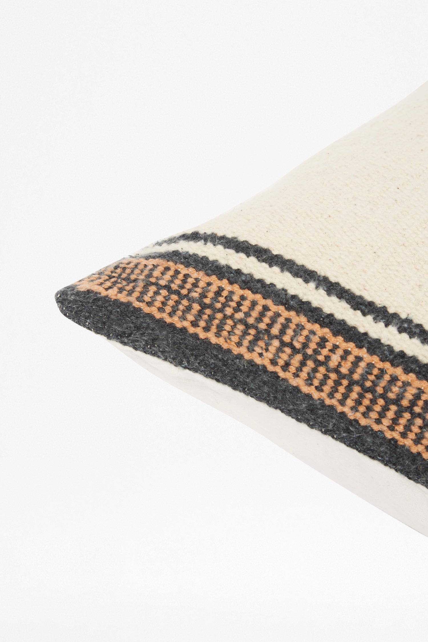 pastel tribal cushion white and black