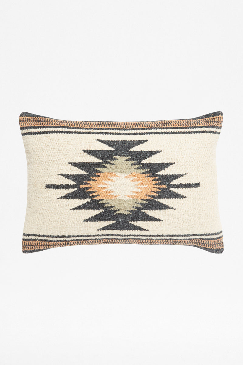 pastel tribal cushion white and black