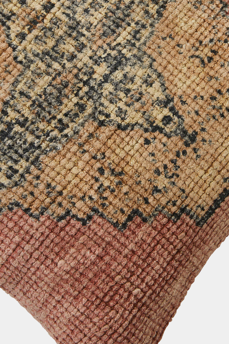 kerala tasselled cushion soft coral