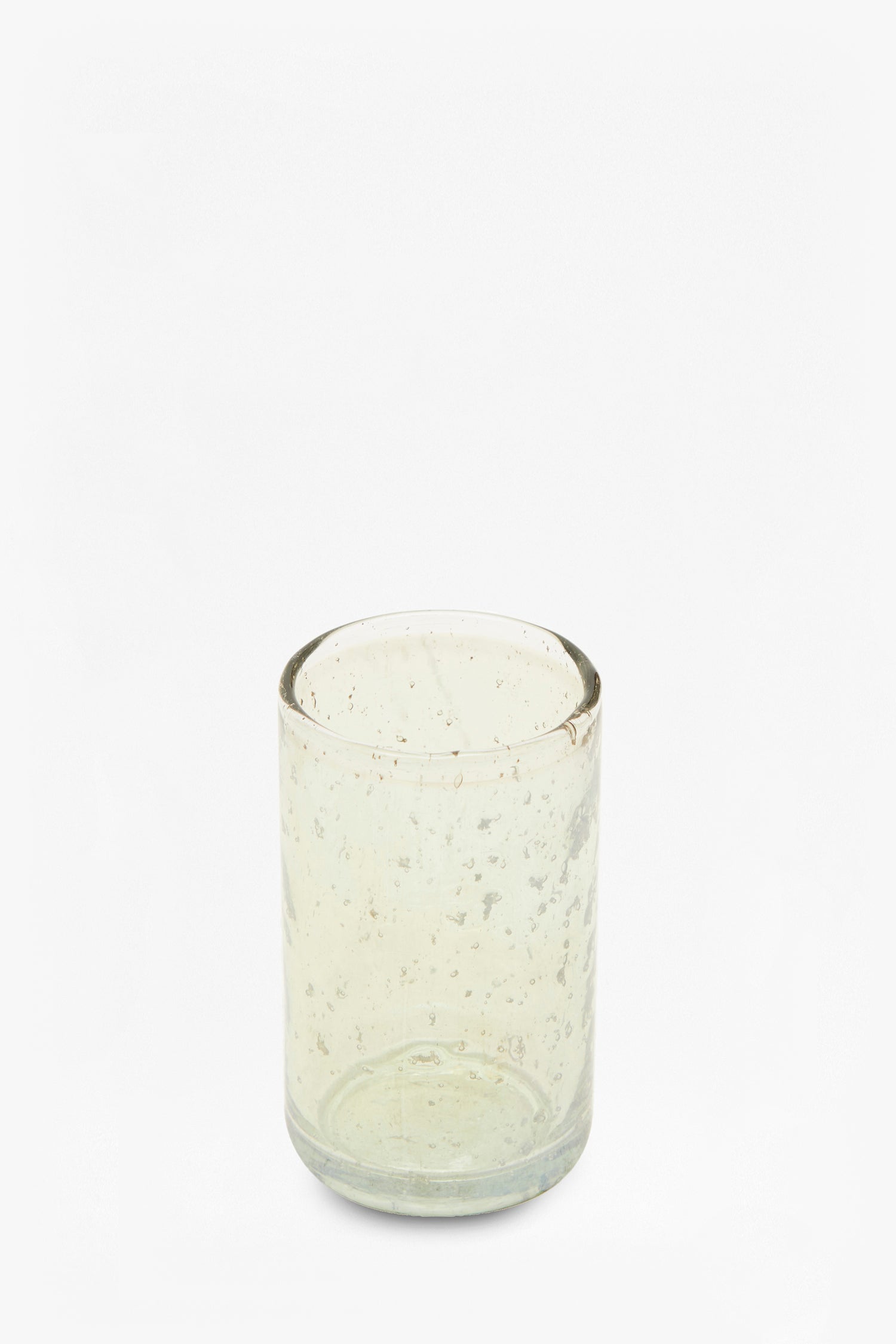 luxe recycled glass small green tumbler green
