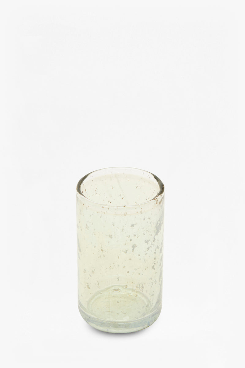 luxe recycled glass small green tumbler green