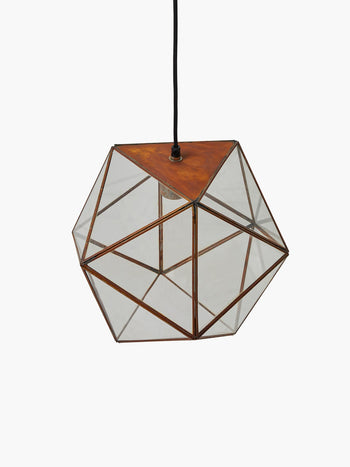 Glass Trapeze Ceiling Light
