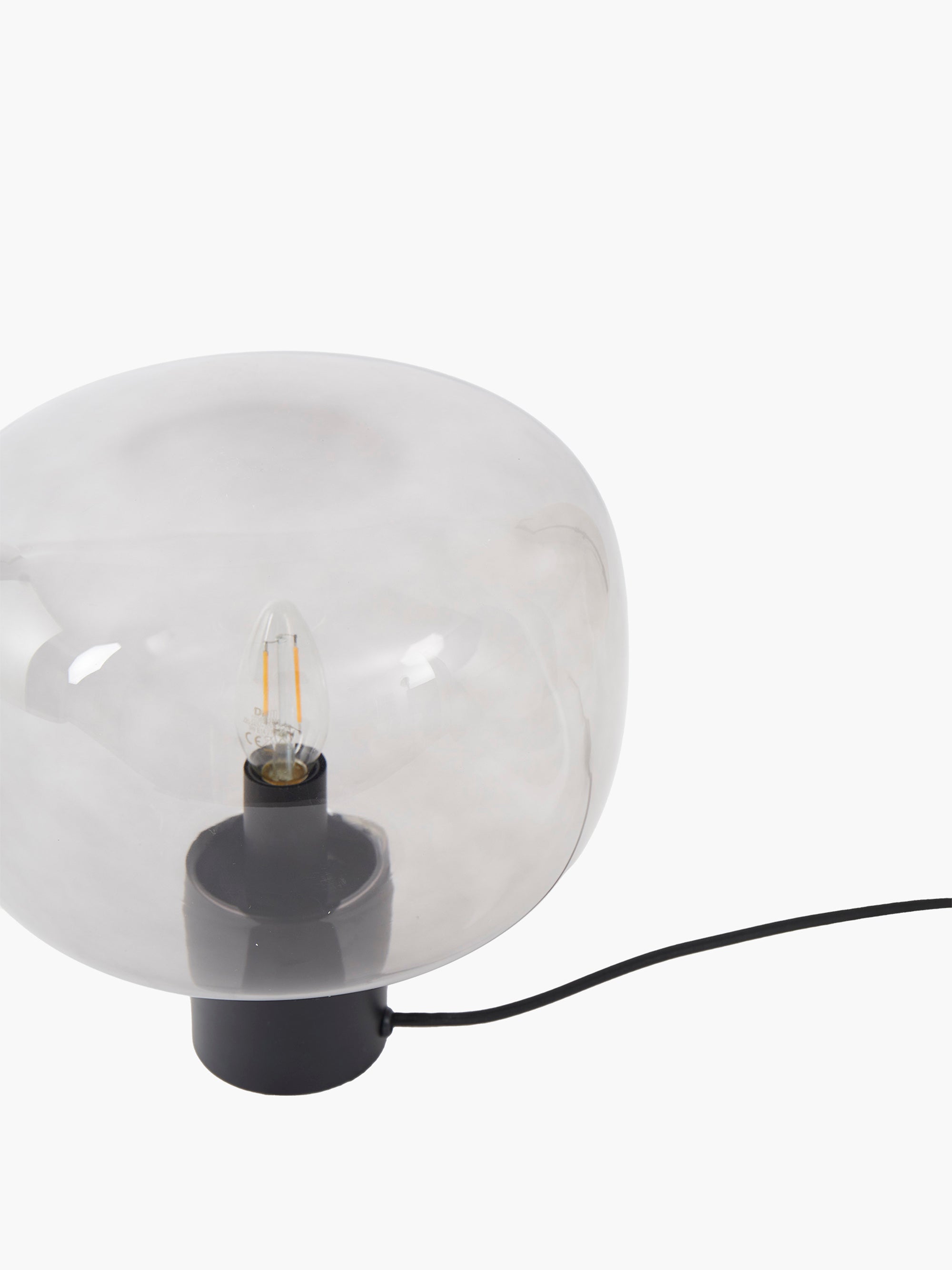 Rounded Glass Table Lamp