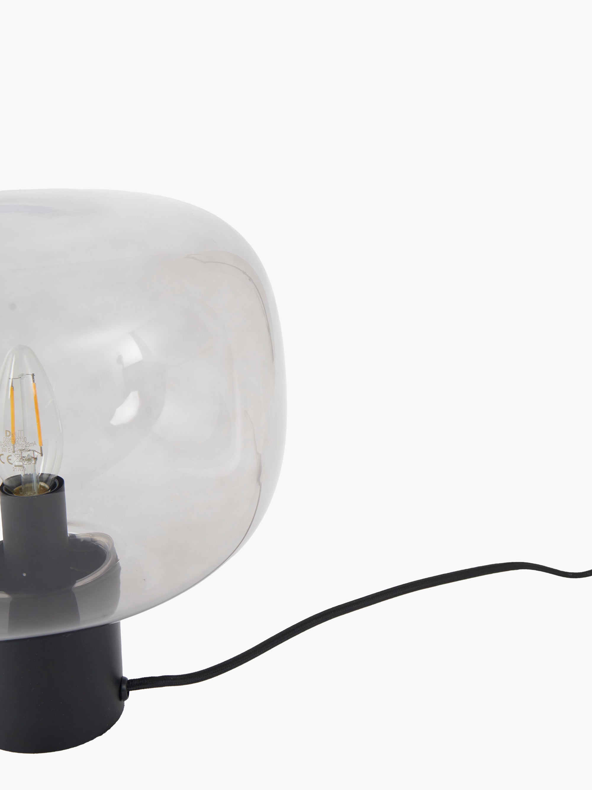 Rounded Glass Table Lamp