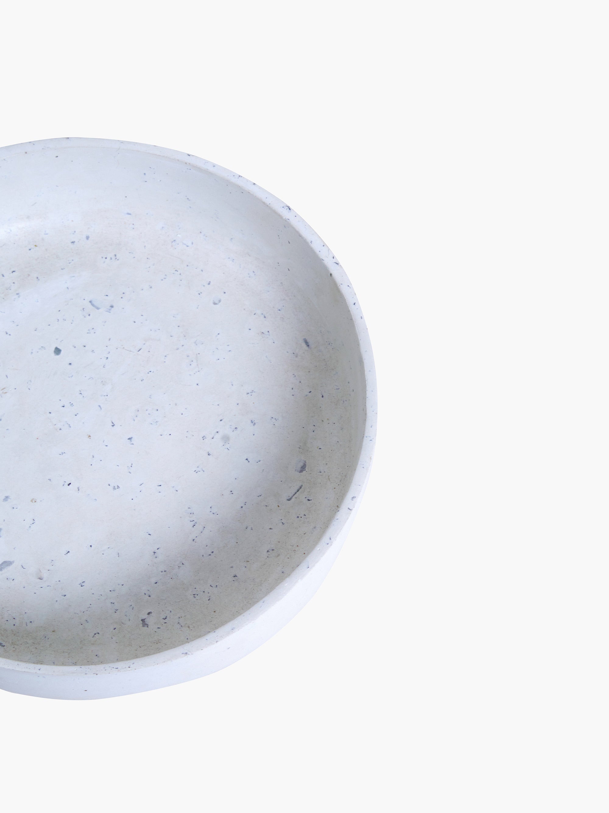 Mykonos White Concrete Bowl