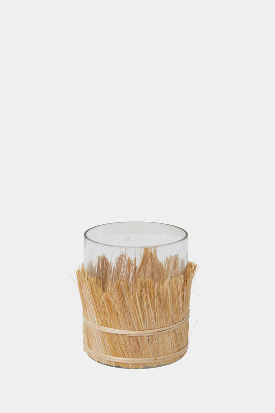 Small Golden Sun Raffia Glass