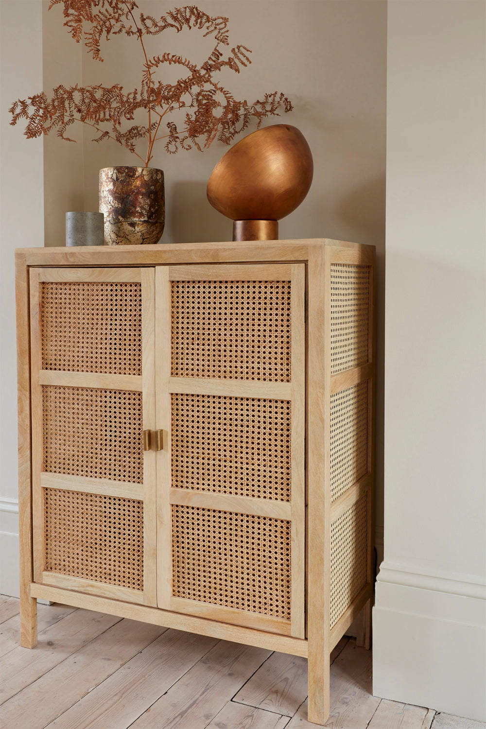 Cane wood cabinet deals