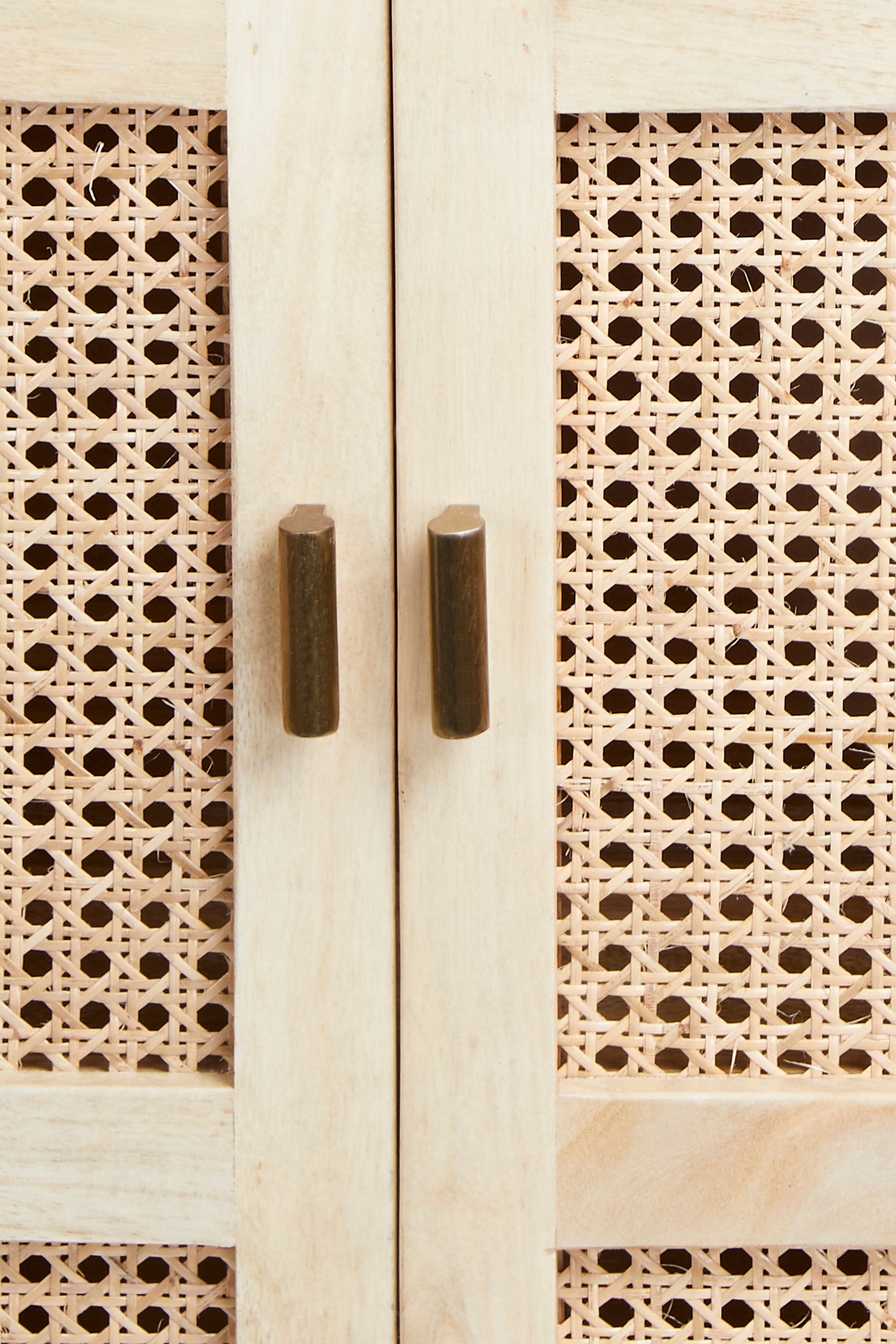 french cane cabinet natural