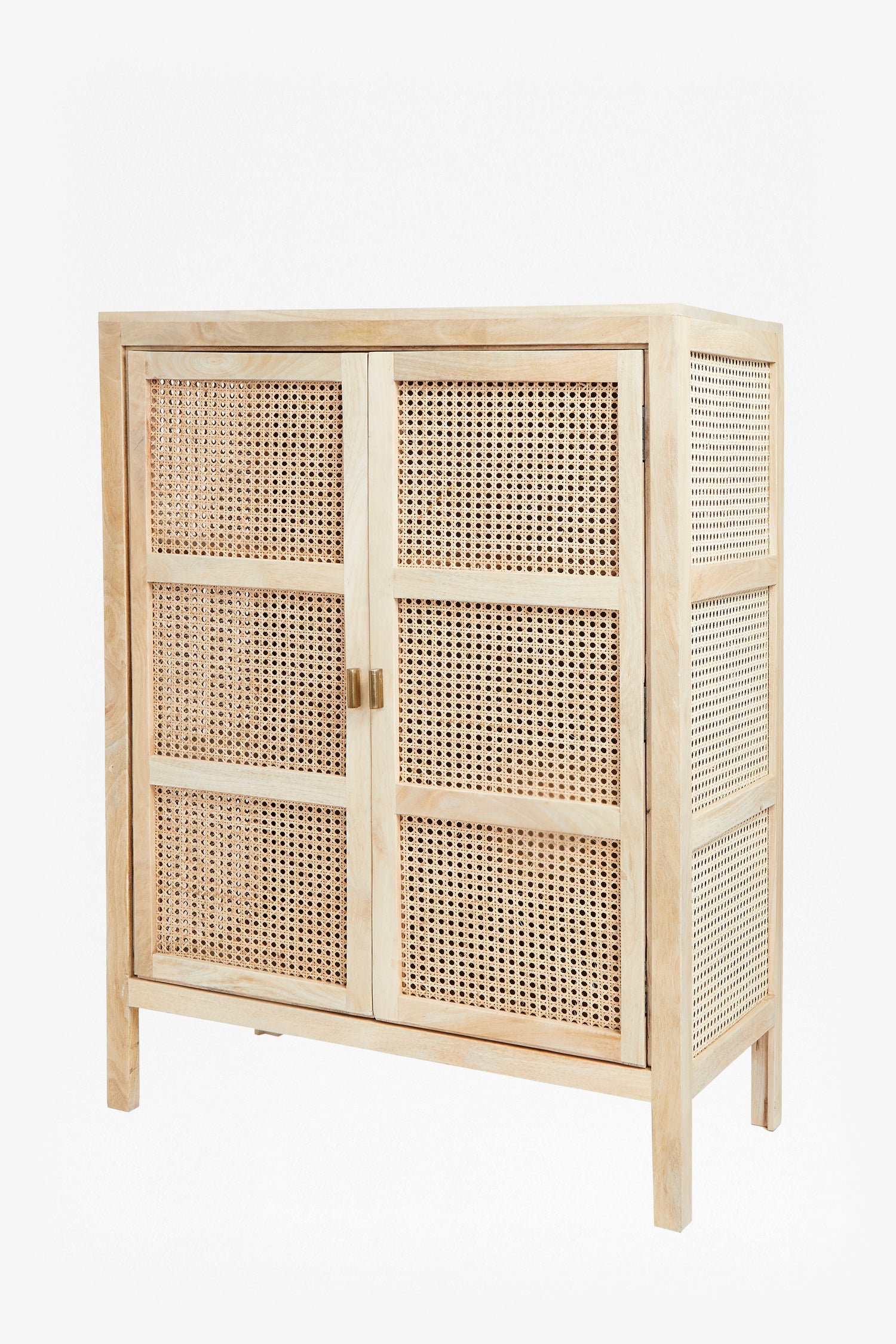 french cane cabinet natural