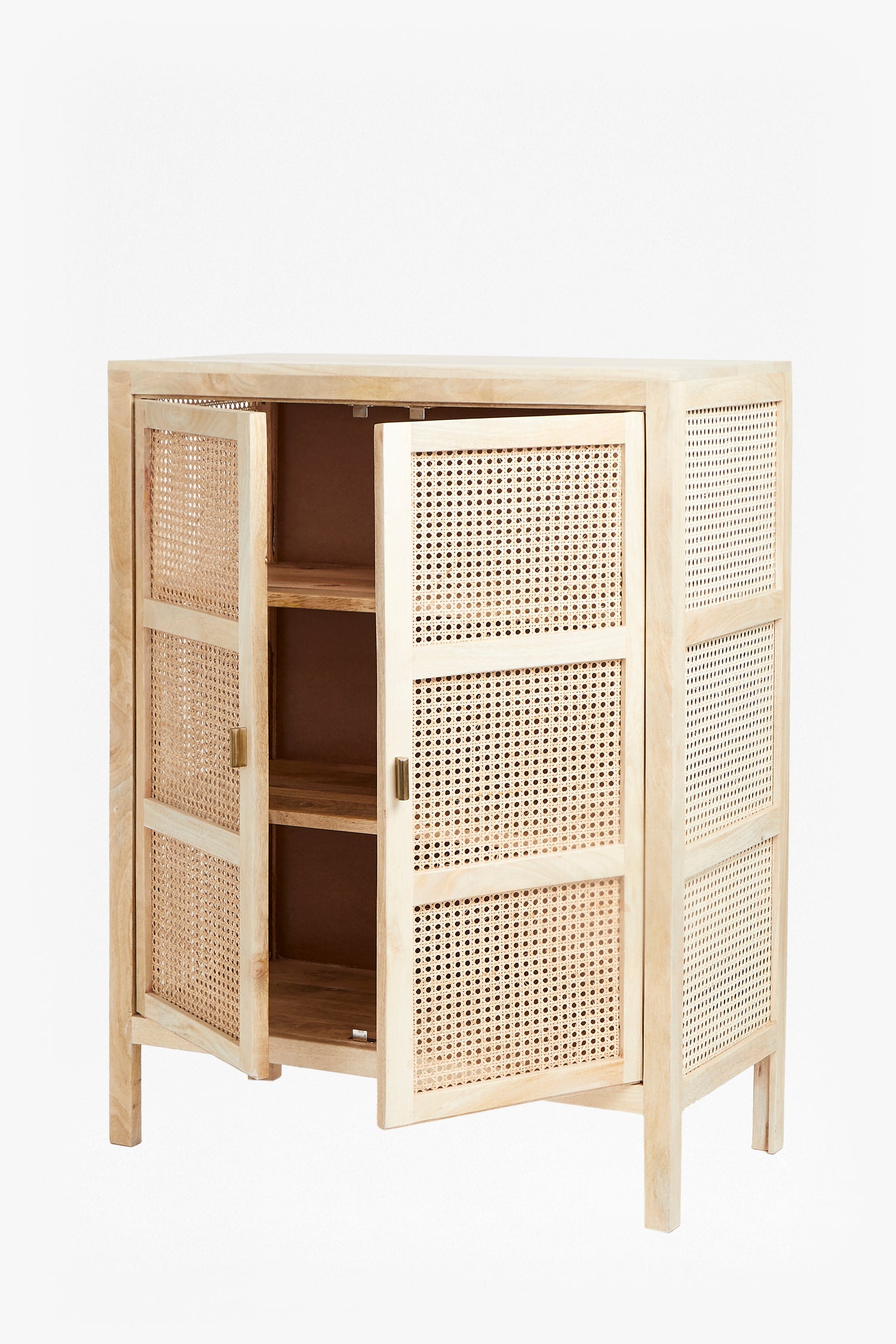 french cane cabinet natural