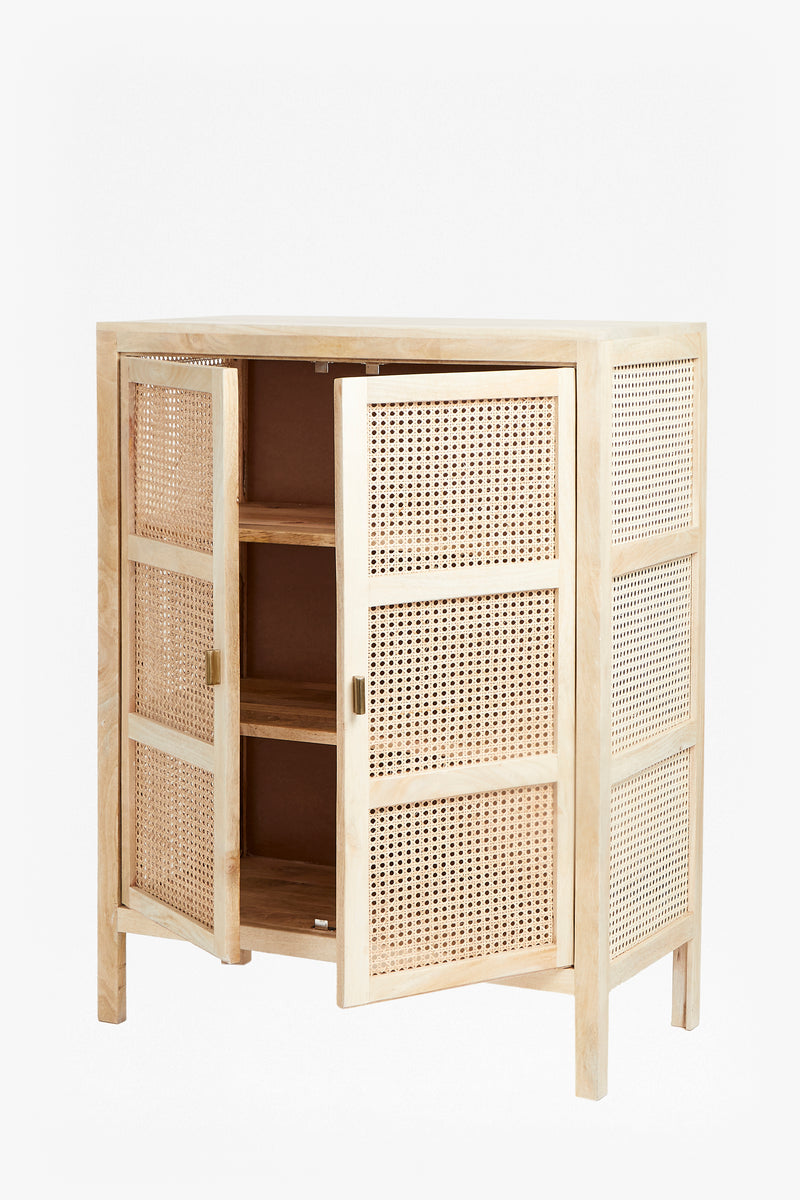 Cane clearance linen cabinet