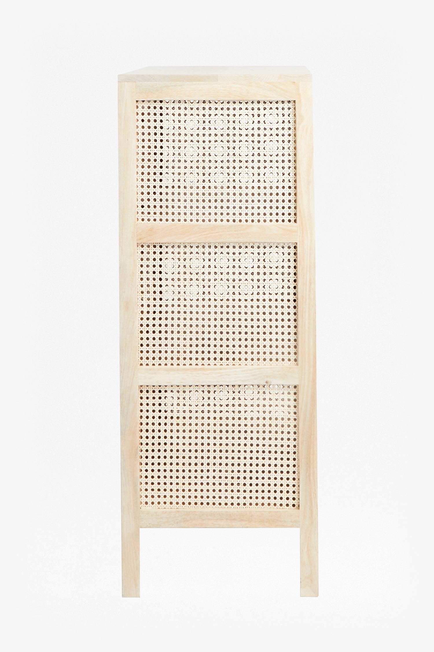 french cane cabinet natural