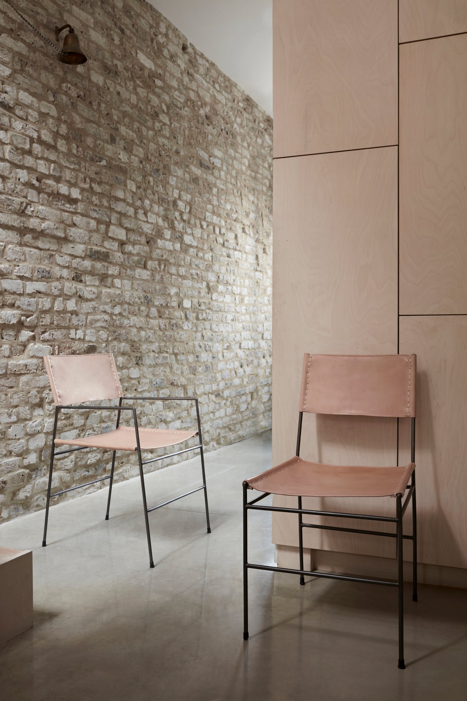 capri carver chair nude brown