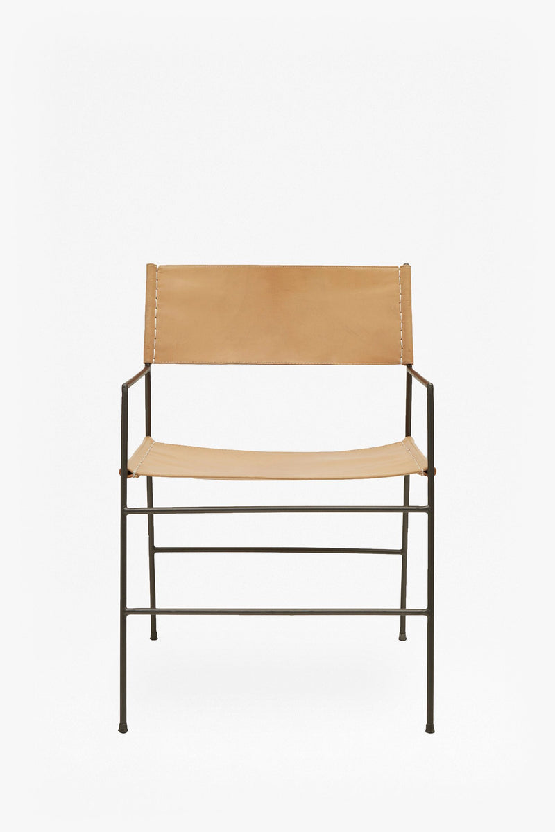 capri carver chair nude brown