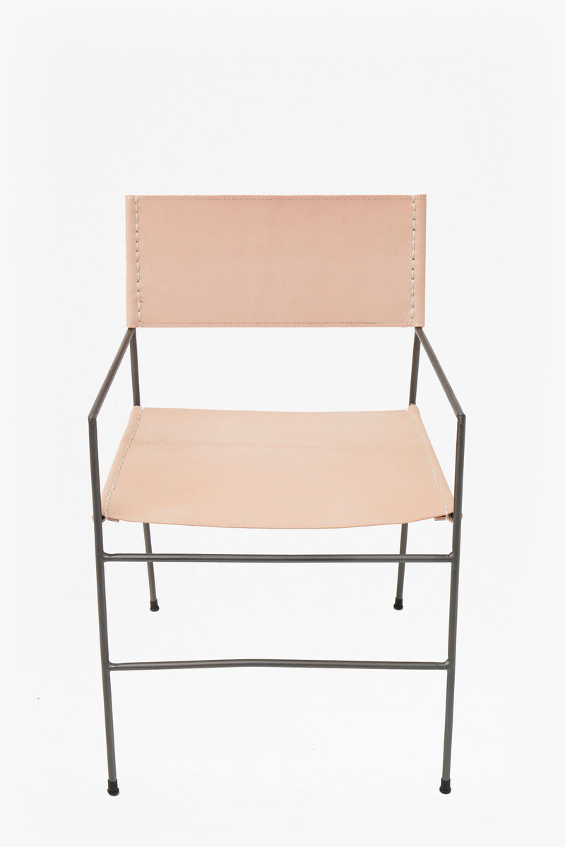 capri carver chair nude brown