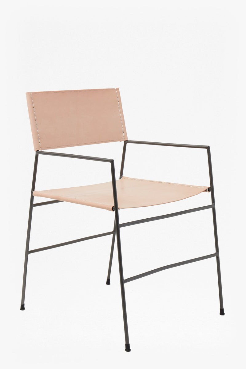 capri carver chair nude brown