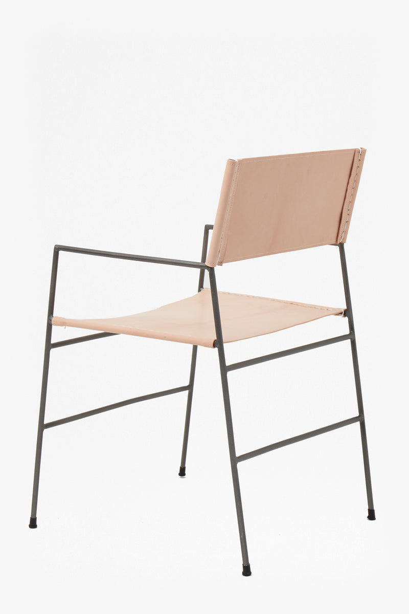 capri carver chair nude brown