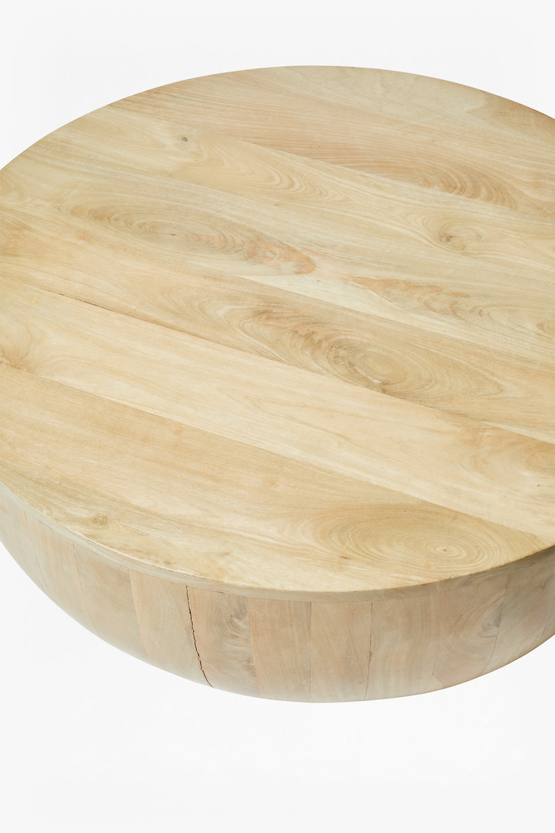 blonde bulb coffee table dark wood