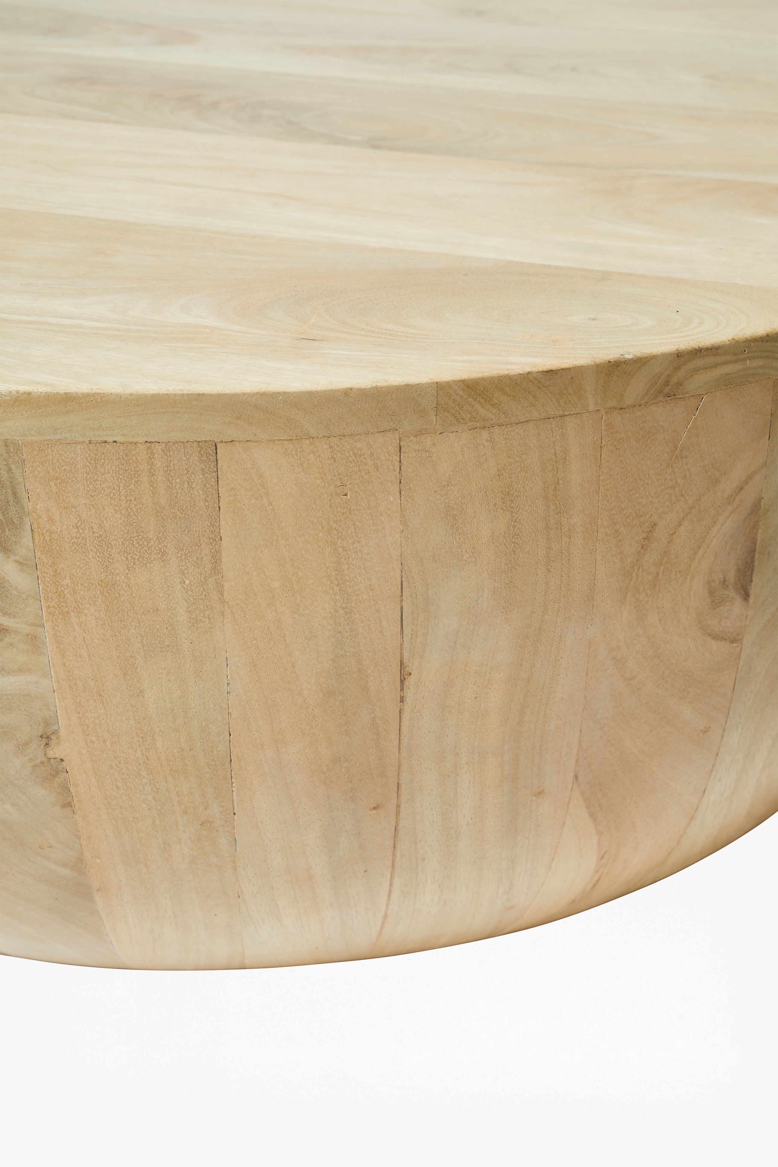 blonde bulb coffee table dark wood