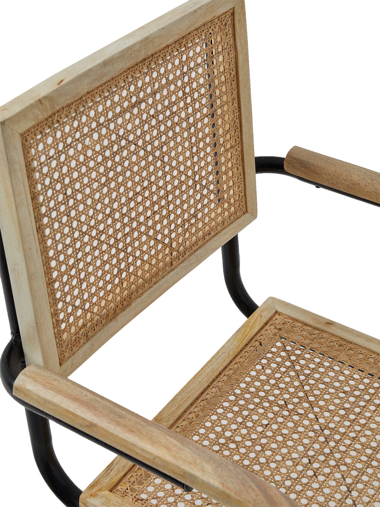 Black cane desk shop chair