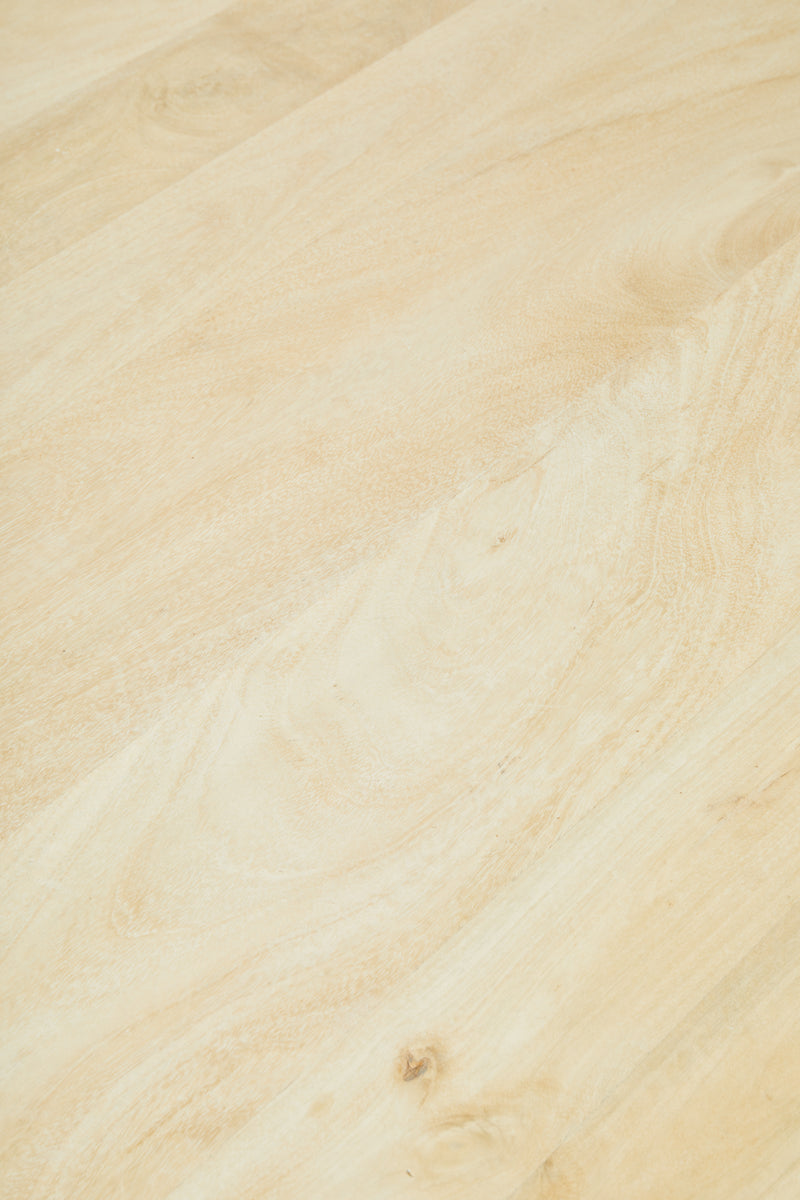 blonde round dining table natural