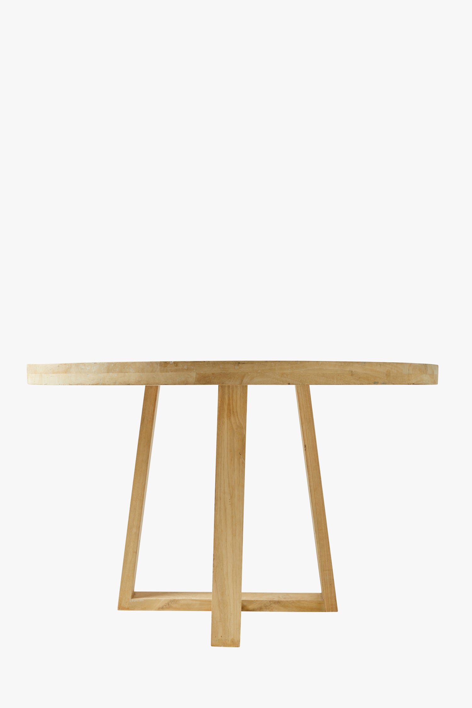 blonde round dining table natural