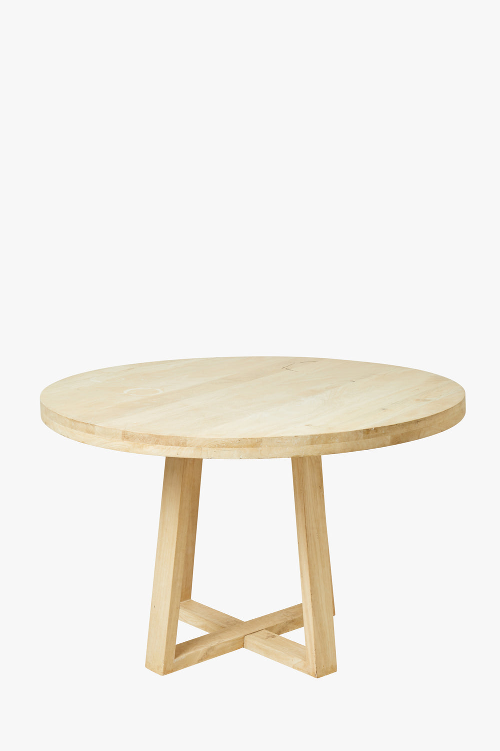 Blonde wood shop round dining table