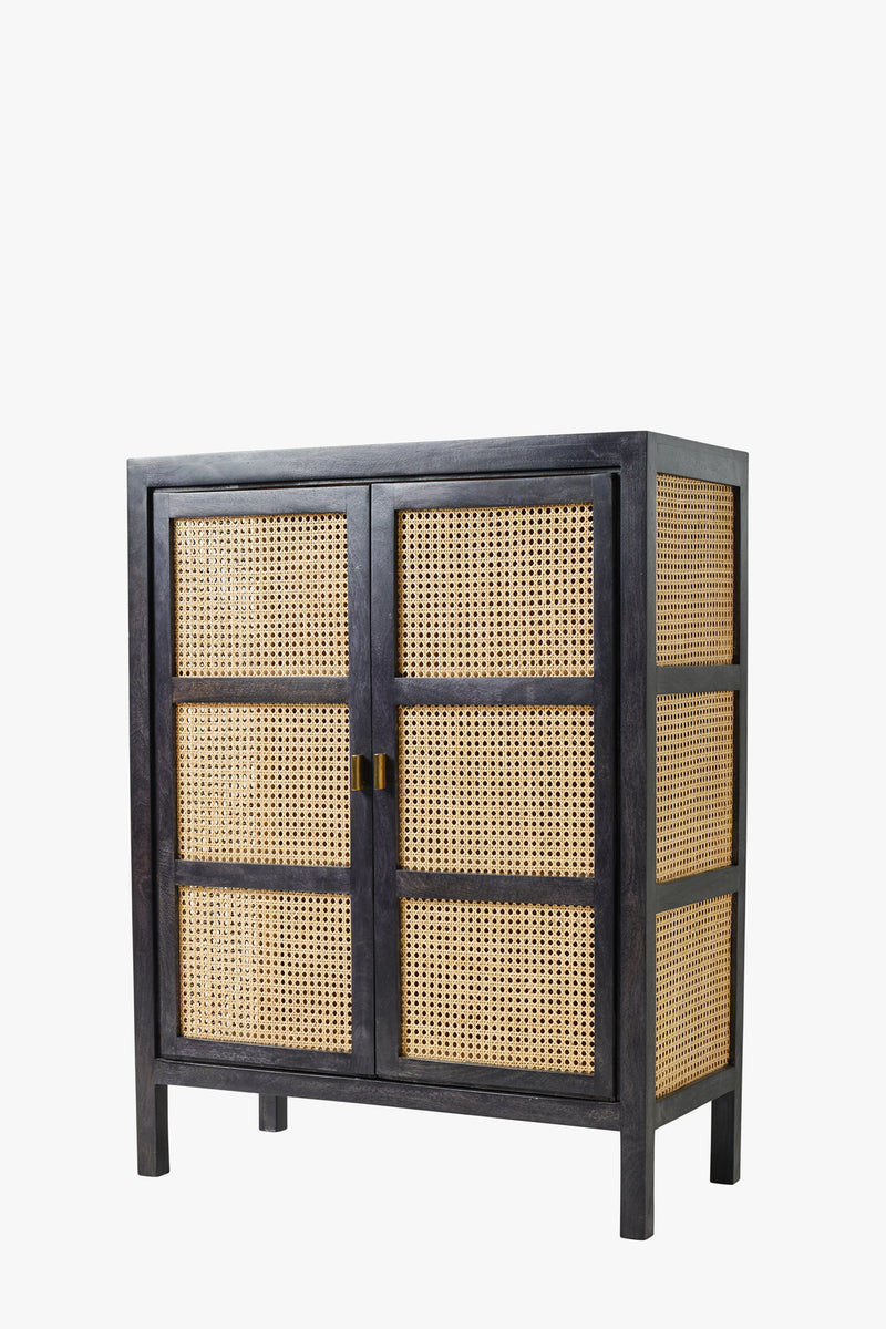 Cane shop cabinet black