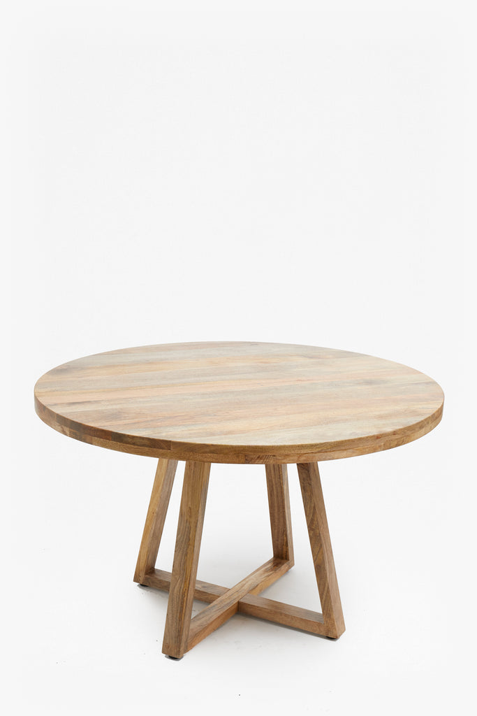Mango wood shop dining table round