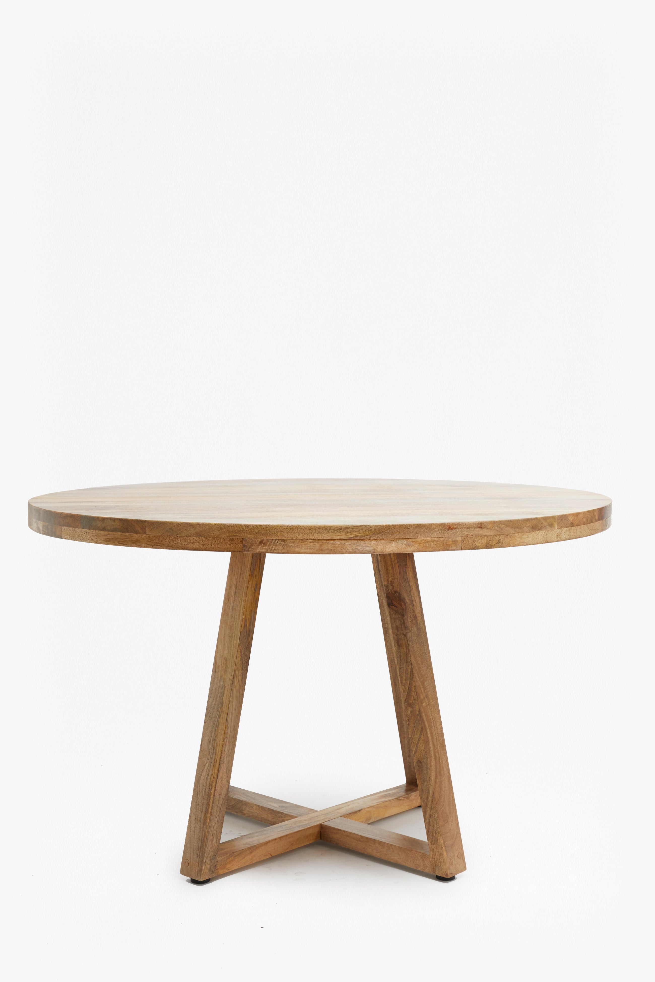 round wooden dining table natural