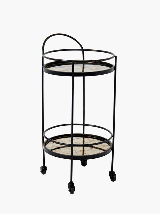 Antique Mirrored Drinks Trolley