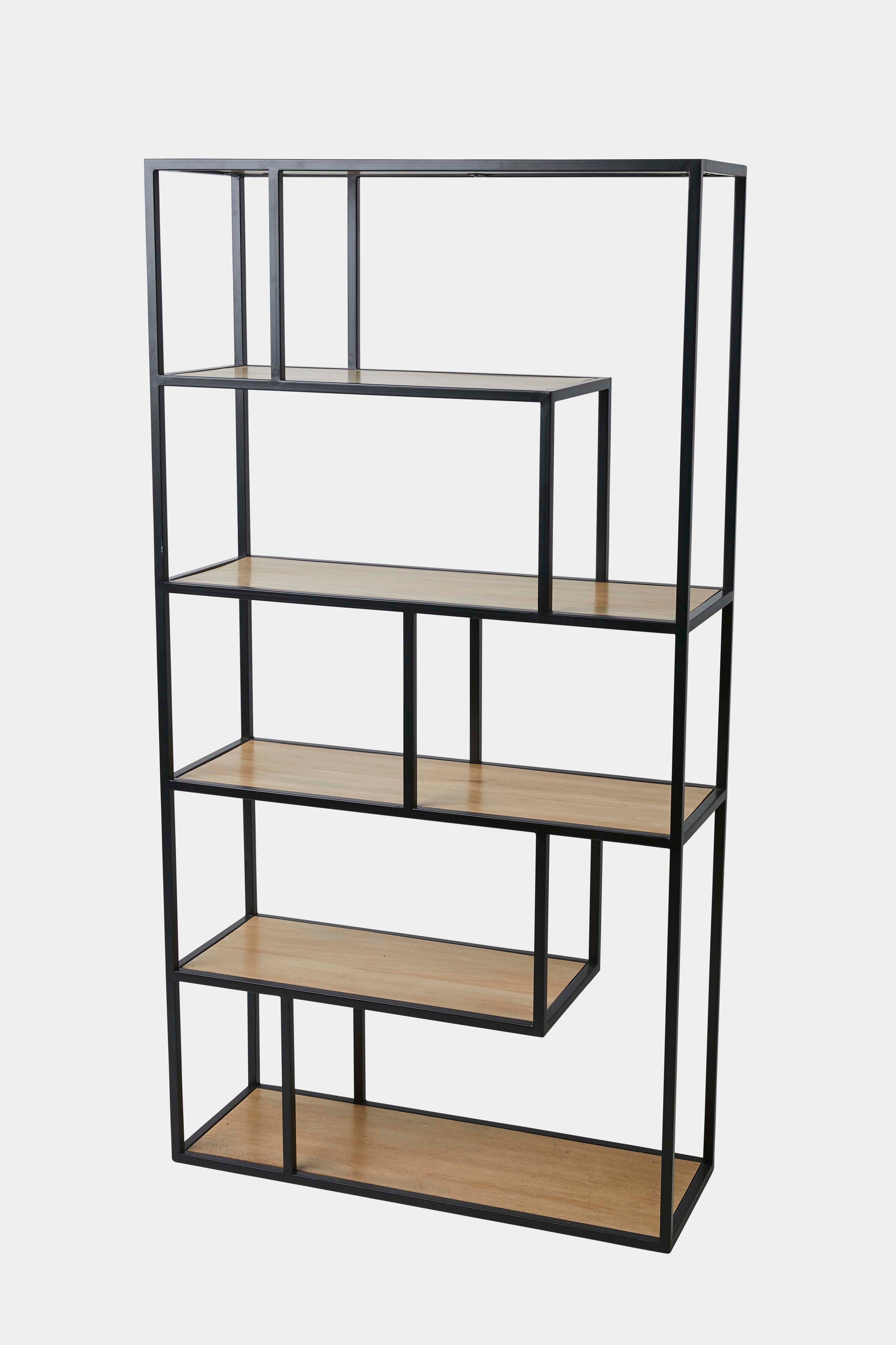 manhatten bookshelf natural wood brown