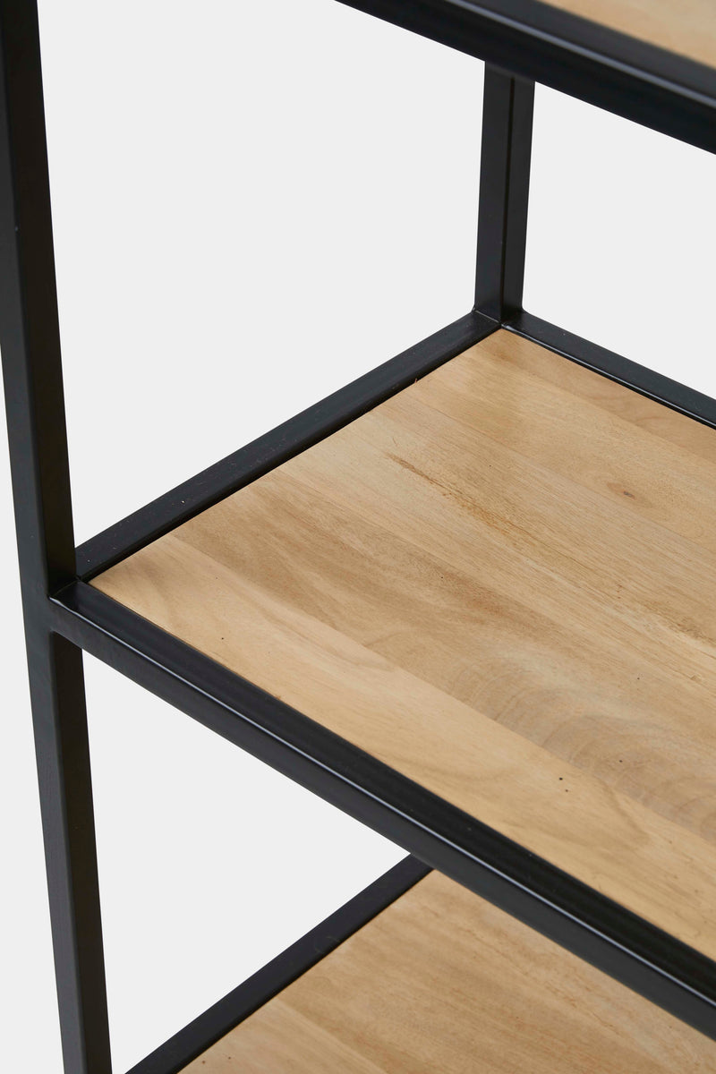 manhatten bookshelf natural wood brown