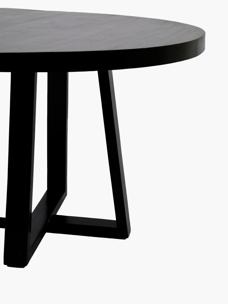 Black Round Dining Table Black | French Connection UK