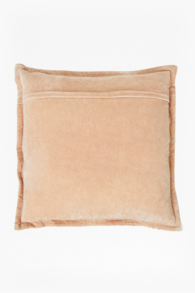 Washed Velvet Cushion Toasted Almond | French Connection UK