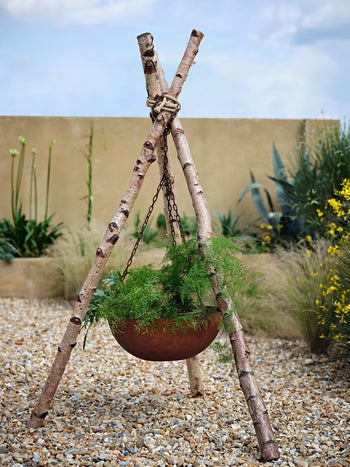 Large Hanging Copper Outdoor Planter