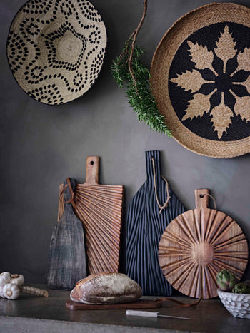 Large Flower Blue Wall Basket