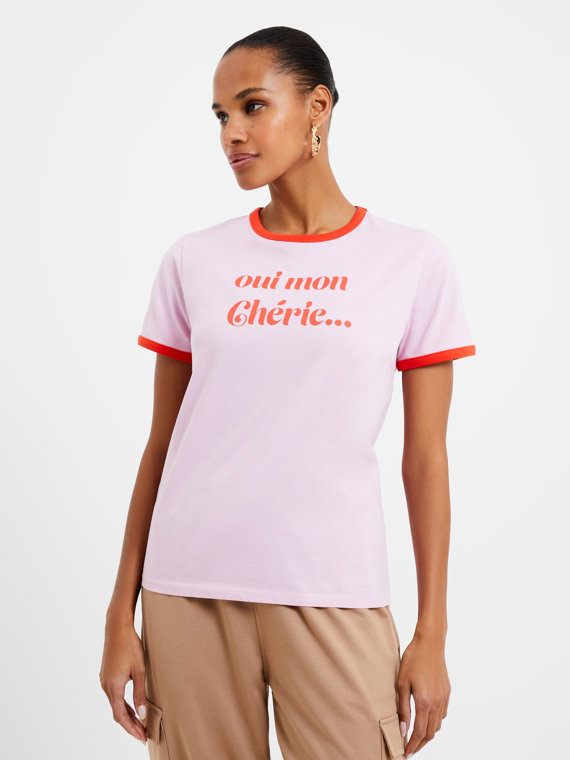 Oui Mon Cherie Ringer T Shirt
