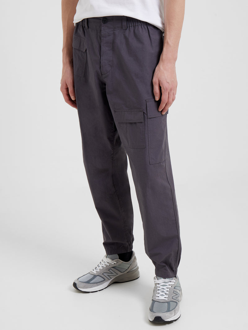 Military Cotton Tapered Combat Trousers Forged Iron | French Connection UK