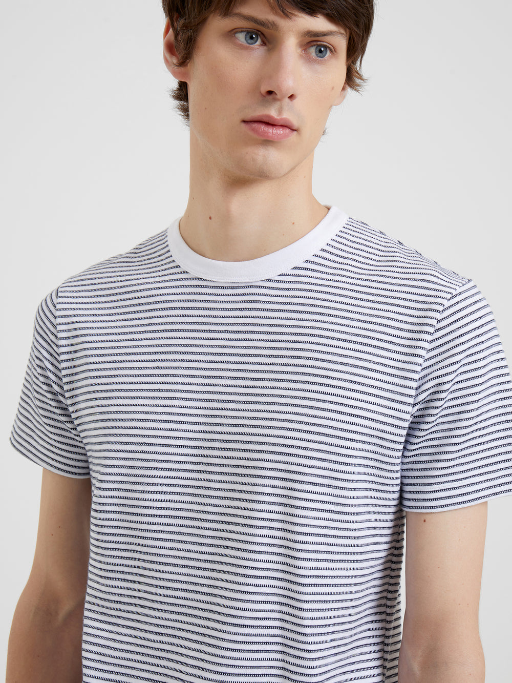 Textured Jersey Stripe T-Shirt Marine Multi | French Connection UK